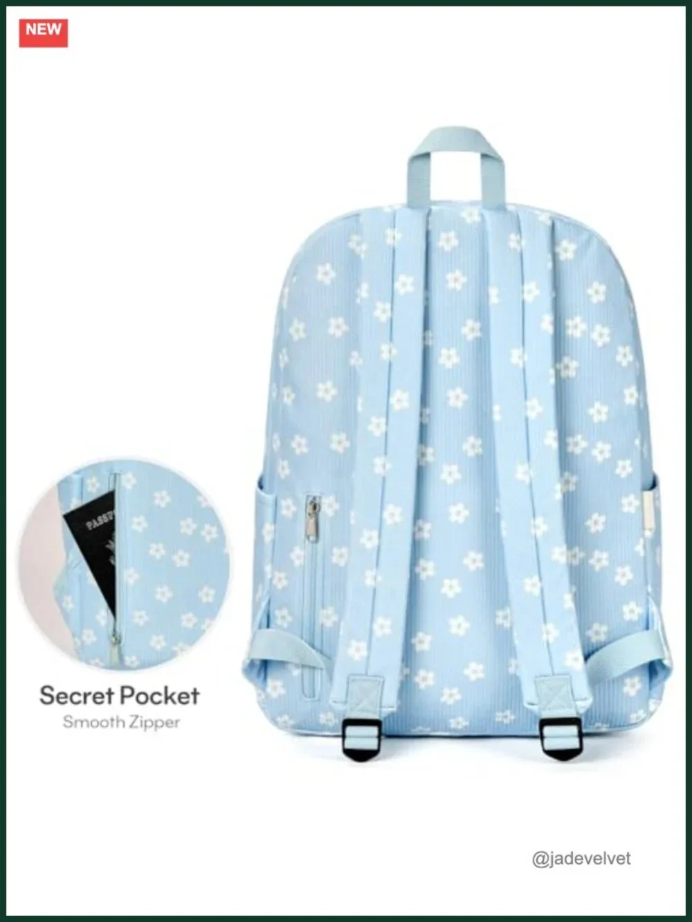 Corduroy Backpack with Laptop Sleeve, 18in Large Capacity School Daypack